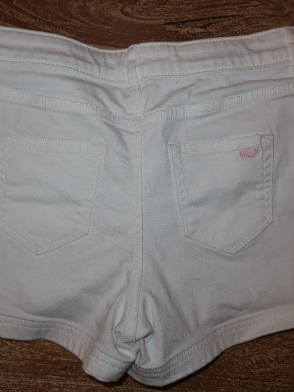 Vineyard Vines White Denim Shorts Girls Size 14 Adjustable Waist